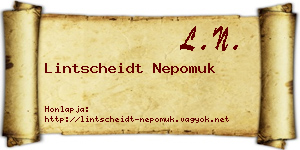 Lintscheidt Nepomuk névjegykártya